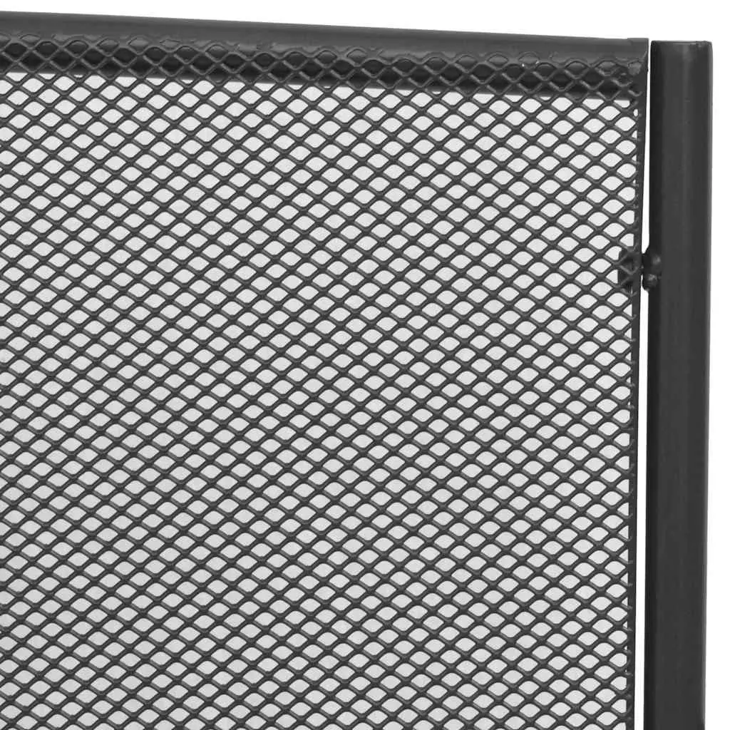 Outdoor Garden Bench 108cm Steel Mesh Anthracite Patio Seating Industrial Style