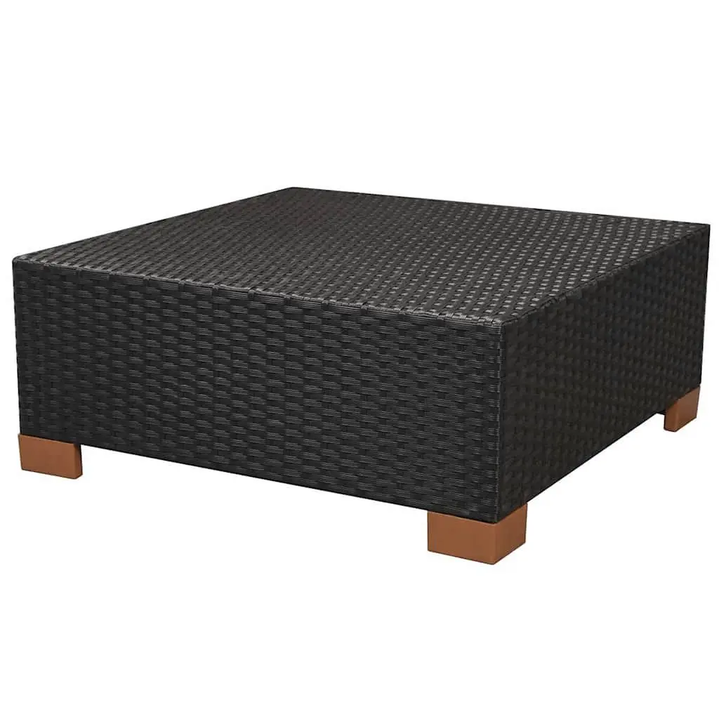 Garden Lounge Set 10 Piece Outdoor Furniture Modular Rattan Sofa Cushions Black