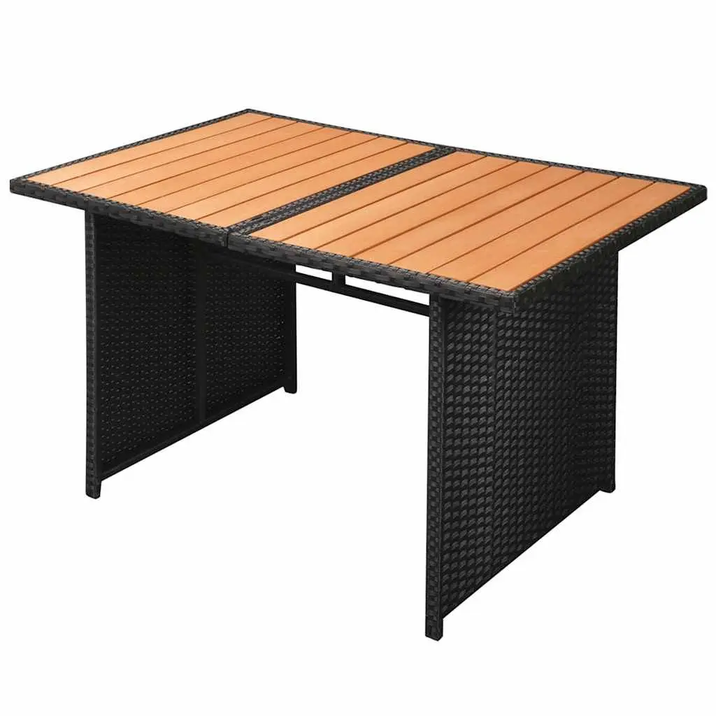 Garden Lounge Set 10 Piece Outdoor Furniture Modular Rattan Sofa Cushions Black