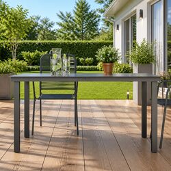 Reliable Outdoor Garden Table with Glass Top