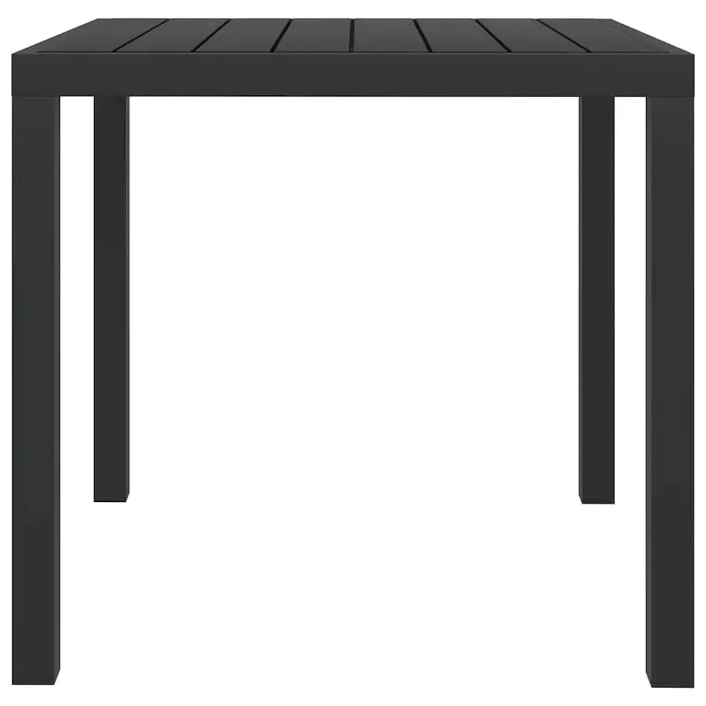 Outdoor Garden Table Black 80x80x74cm Patio Dining Furniture Weather Resistant