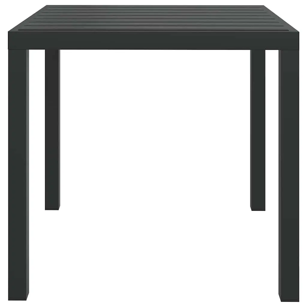 Outdoor Garden Table Black 80x80x74cm Patio Dining Furniture Weather Resistant