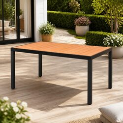Reliable Brown Garden Table 150x90x74 cm for Outdoor Comfort