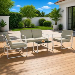 Reliable 4-Piece Outdoor Lounge Set for Comfort