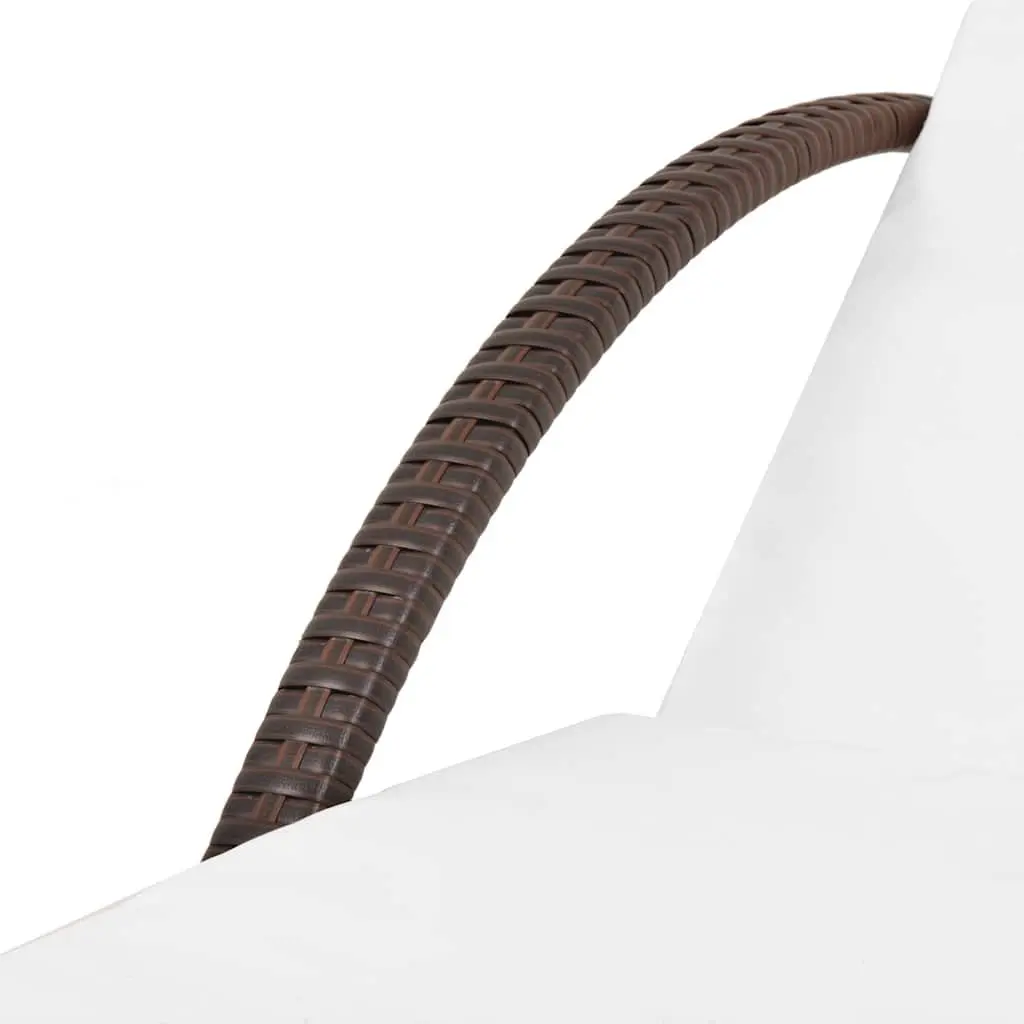 Brown Sun Lounger with Comfort Cushion