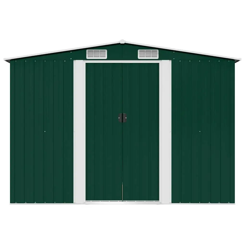 Metal Garden Storage Shed Organizing Tools 257x205x178cm Green