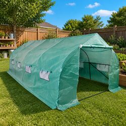 Value-Packed 18m² Polytunnel Greenhouse for Gardeners