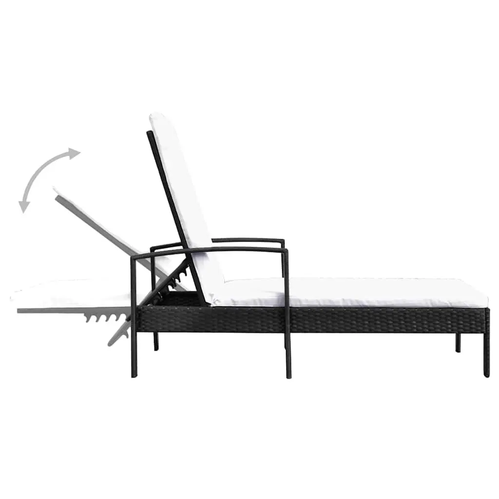 Black Sun Lounger for Relaxation