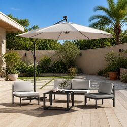 Reliable 300cm Hanging Garden Umbrella with LED Lights