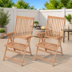 Comfortable and Reliable Outdoor Folding Chairs - 2 pcs
