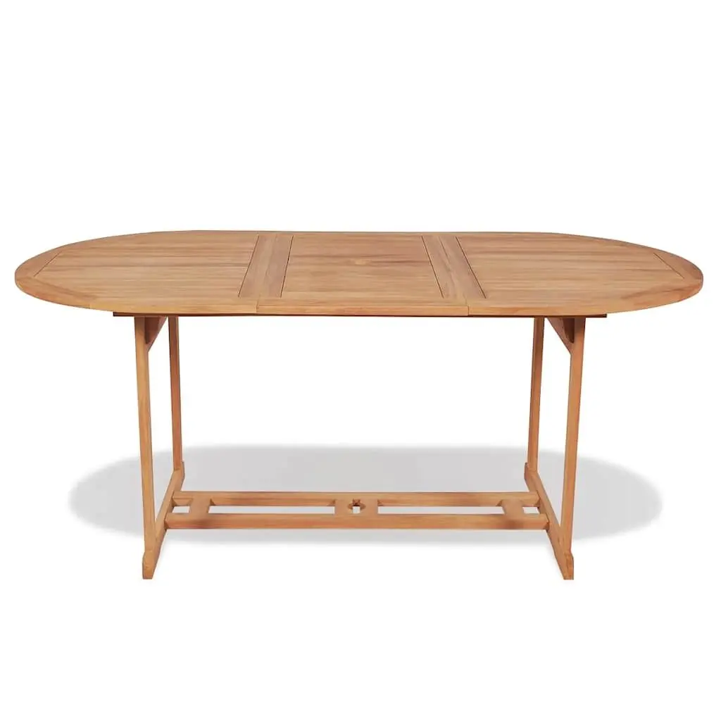 Outdoor Dining Table 180x90x75cm Solid Teak Wood Garden Patio Furniture Brown