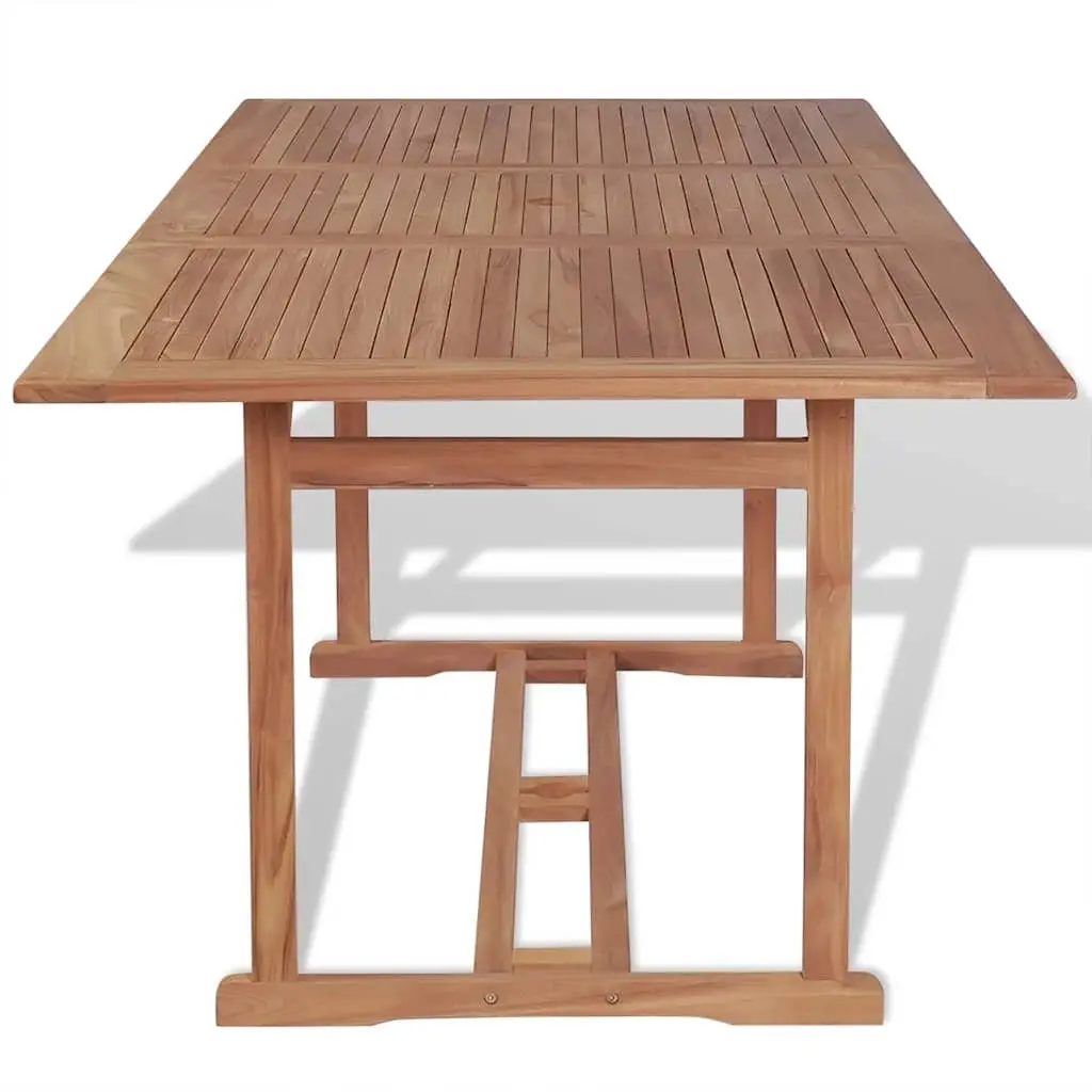 Outdoor Dining Table Garden Patio 180x90x75cm Teak Wood Brown