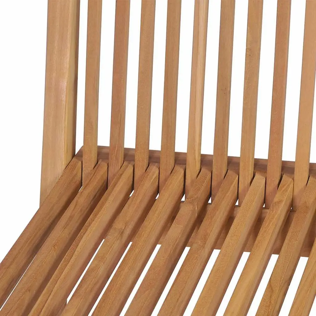 Folding Chairs Set 4 pcs Outdoor Seating Teak Hardwood Brown