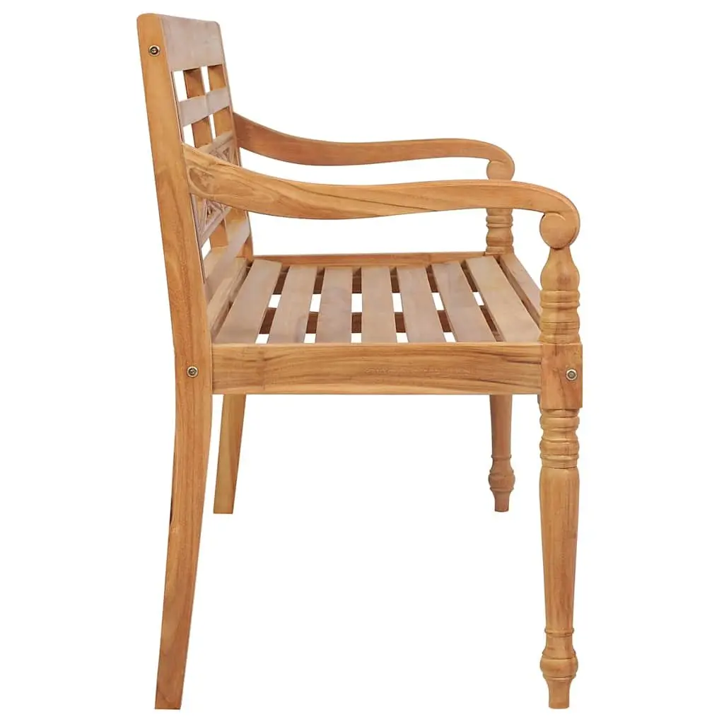 Outdoor Bench 120cm 2-Seater Garden Patio Furniture Teak Wood Backyard Seating