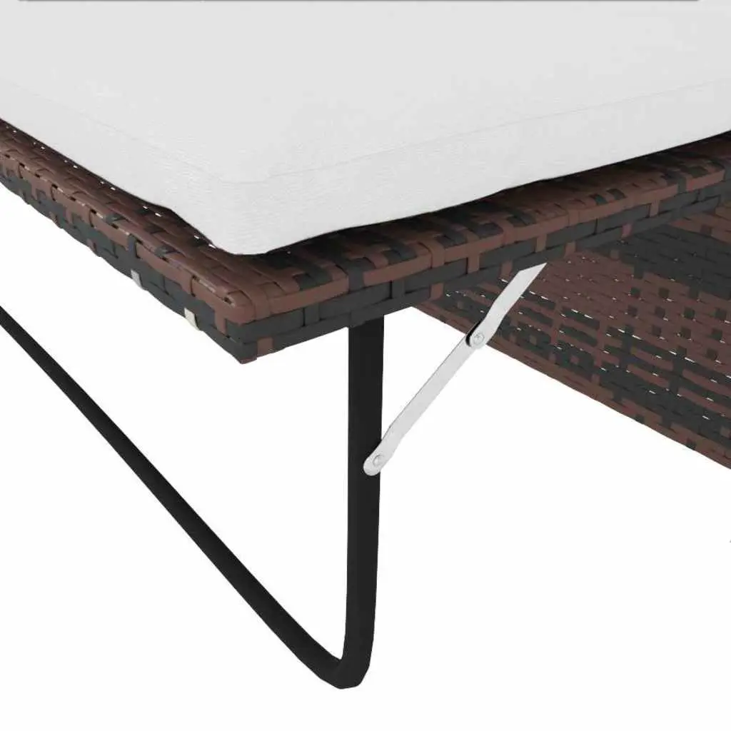 Outdoor Garden Sofa Set 2-Seater Modular Rattan Lounge Patio Furniture Brown