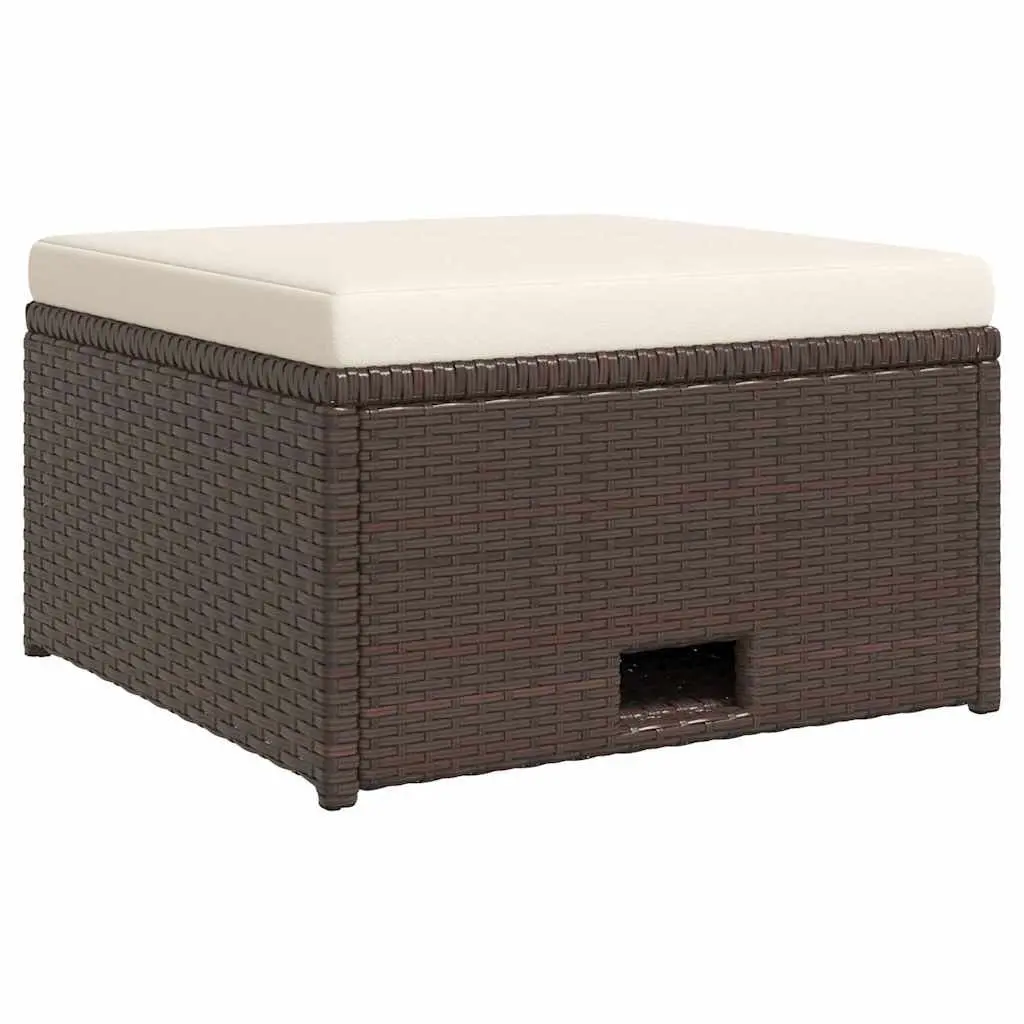 4 Piece Outdoor Garden Lounge Set Rattan Sofa Cushions Brown