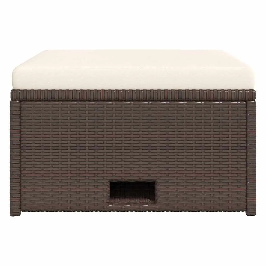 4 Piece Outdoor Garden Lounge Set Rattan Sofa Cushions Brown
