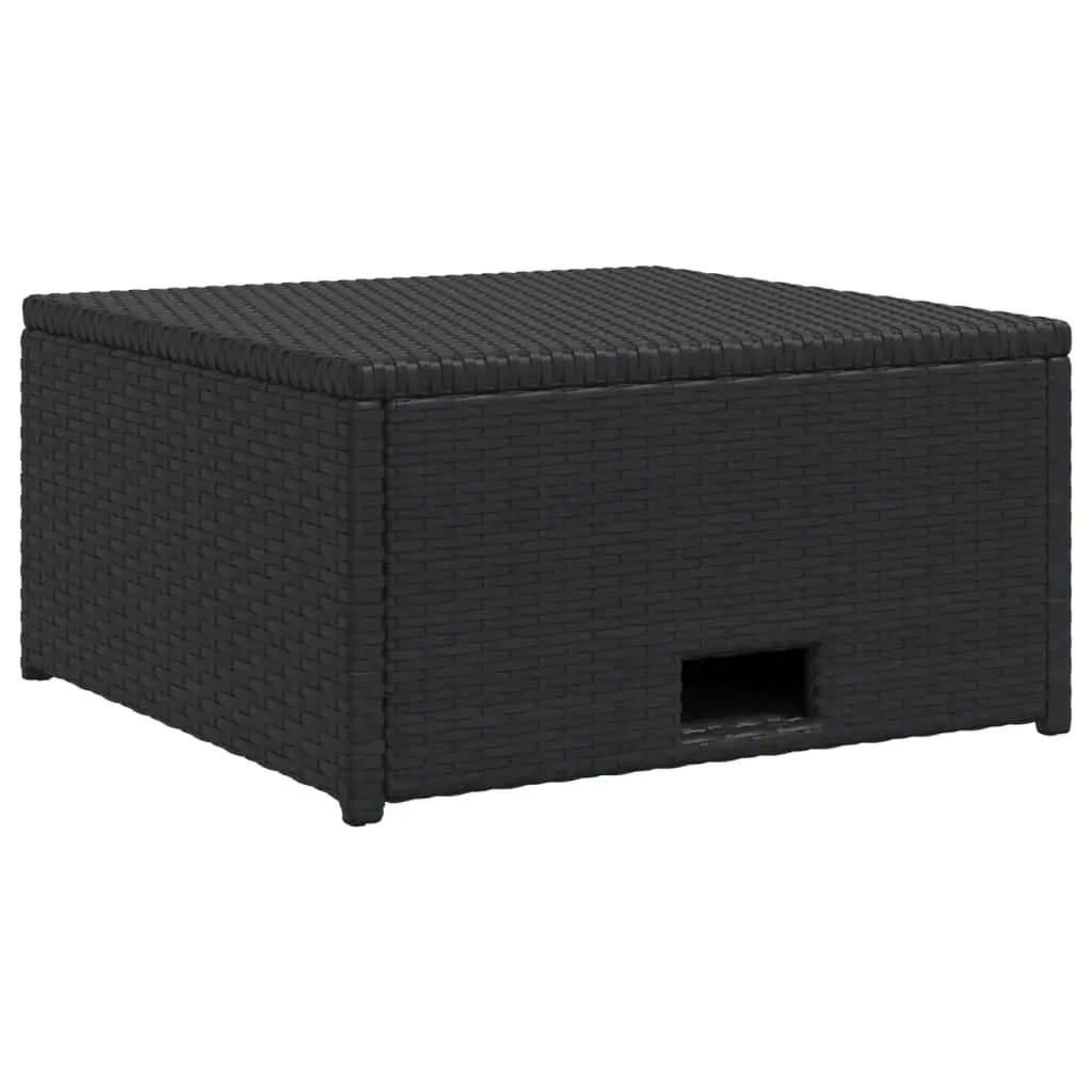 4 Piece Garden Lounge Set Outdoor Furniture Rattan Sofa with Cushions Black