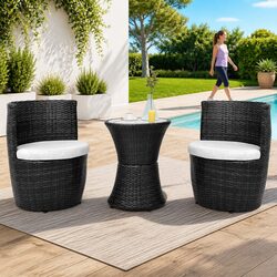 Comfortable and Durable Rattan Bistro Set for Outdoors