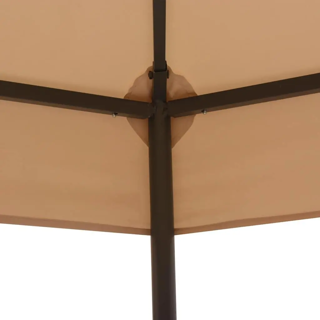 Hexagonal Garden Gazebo Tent Outdoor Canopy Shade 323 x 265 cm Beige