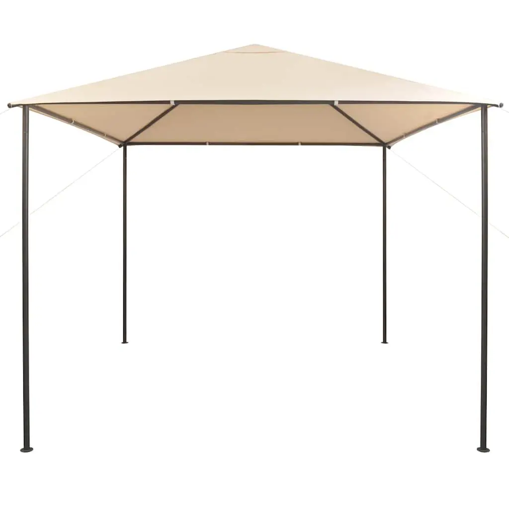 Gazebo Pavilion Tent Canopy Outdoor 3x3m Beige Steel Frame
