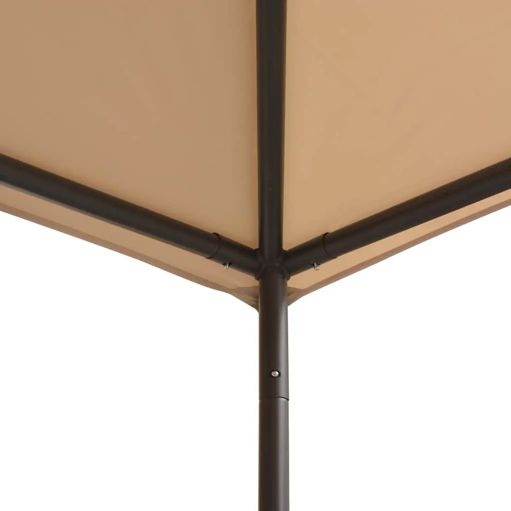 Gazebo Pavilion Tent Canopy Outdoor 3x3m Beige Steel Frame