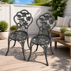 Floral Bistro Chairs – Durable Outdoor Seating for 2