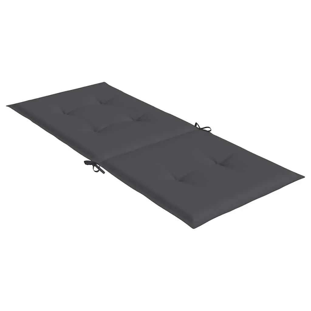 Highback Chair Cushions 2 Pack Outdoor Patio Seat 120x50x2 cm Anthracite