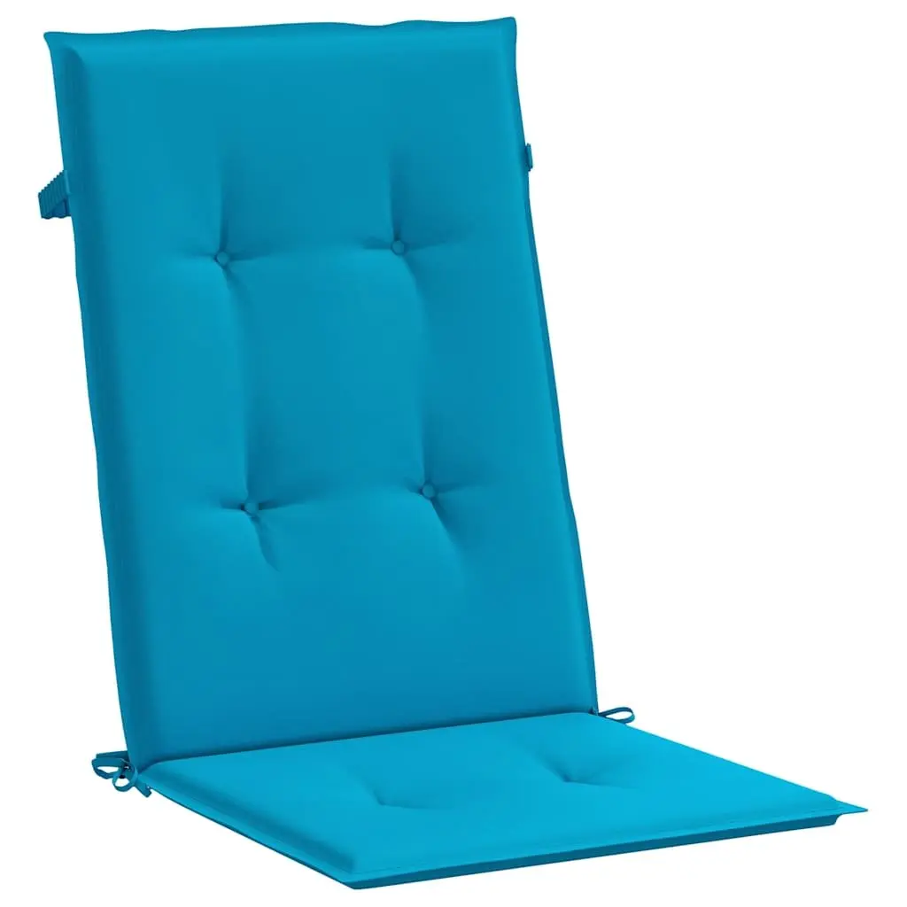 Highback Chair Cushions Outdoor Garden Patio Seating Pad 120x50x3 cm Blue 4 Piece