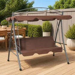 Reliable Outdoor Swing Bench with Bed Feature