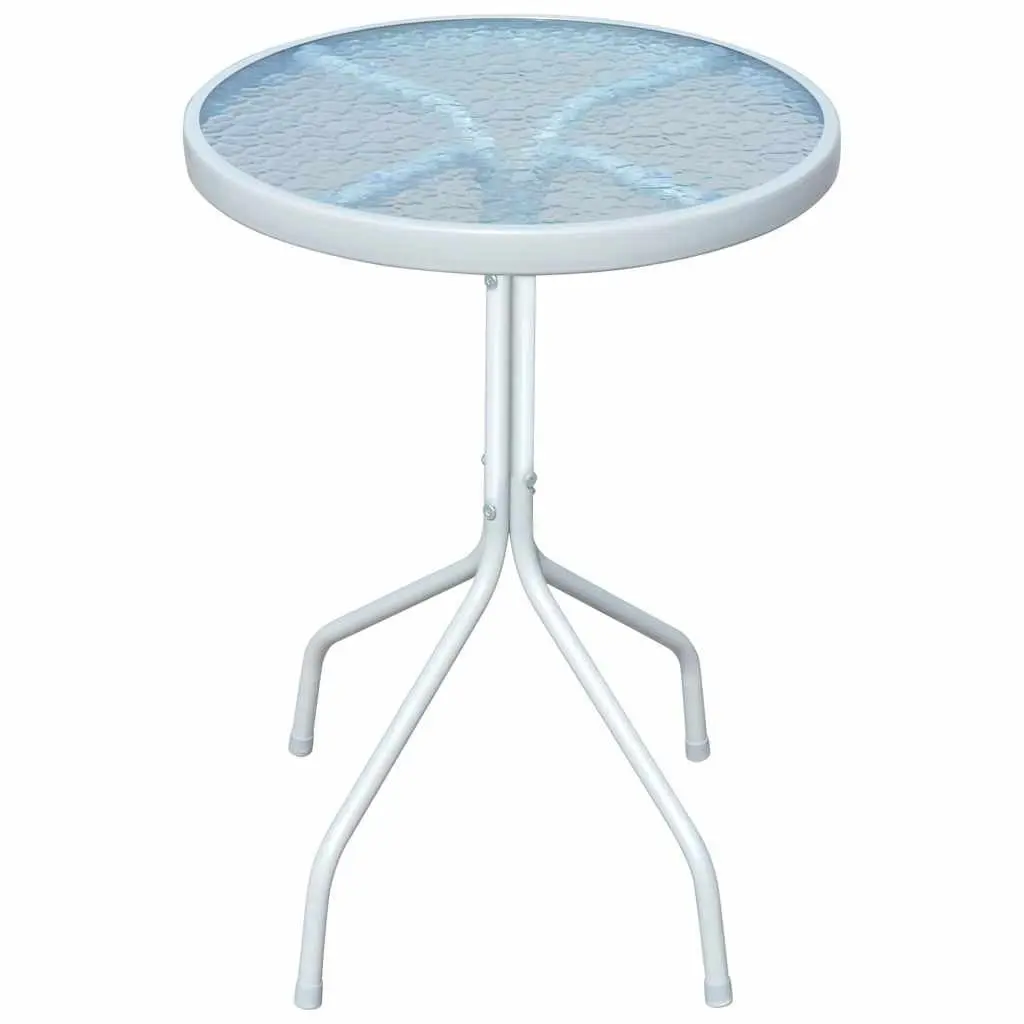3 Piece Bistro Set Outdoor Garden Furniture Steel Frame Chairs Table Patio