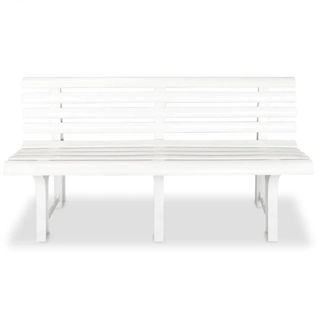 Garden Bench Outdoor Seating 145.5 cm White Plastic