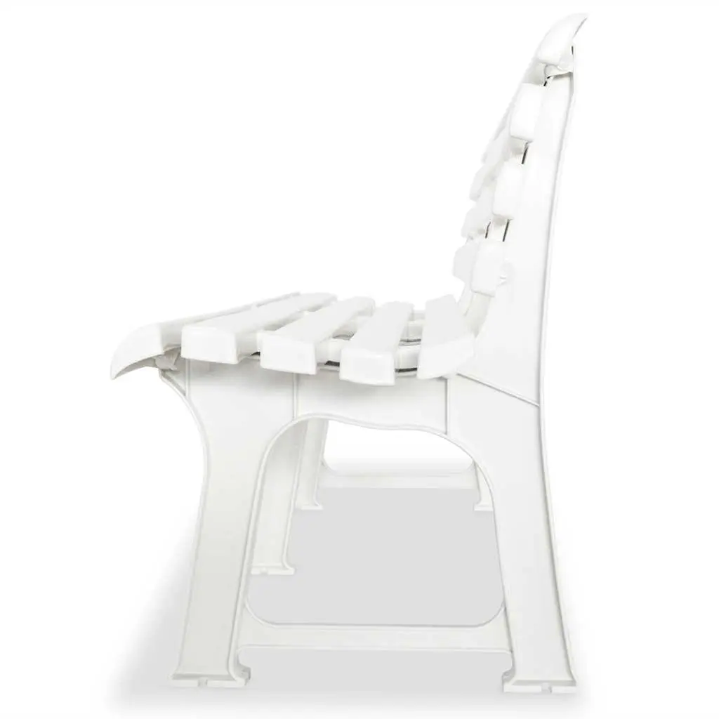 Garden Bench Outdoor Seating 145.5 cm White Plastic