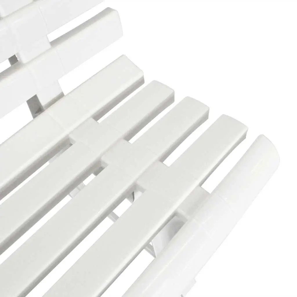 Garden Bench Outdoor Seating 145.5 cm White Plastic