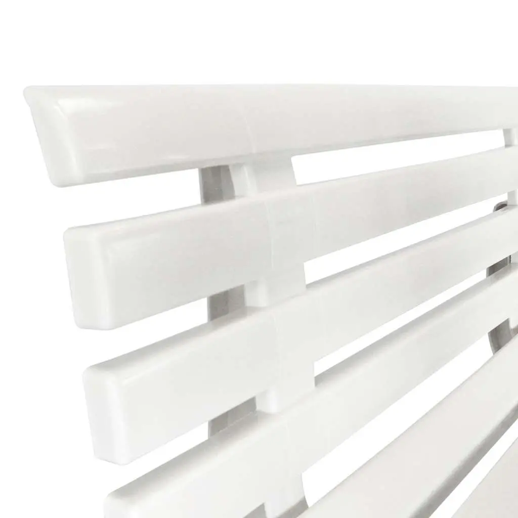 Garden Bench Outdoor Seating 145.5 cm White Plastic