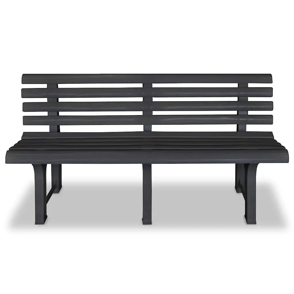 Garden Bench Outdoor Patio Seat 145.5 cm Plastic Anthracite