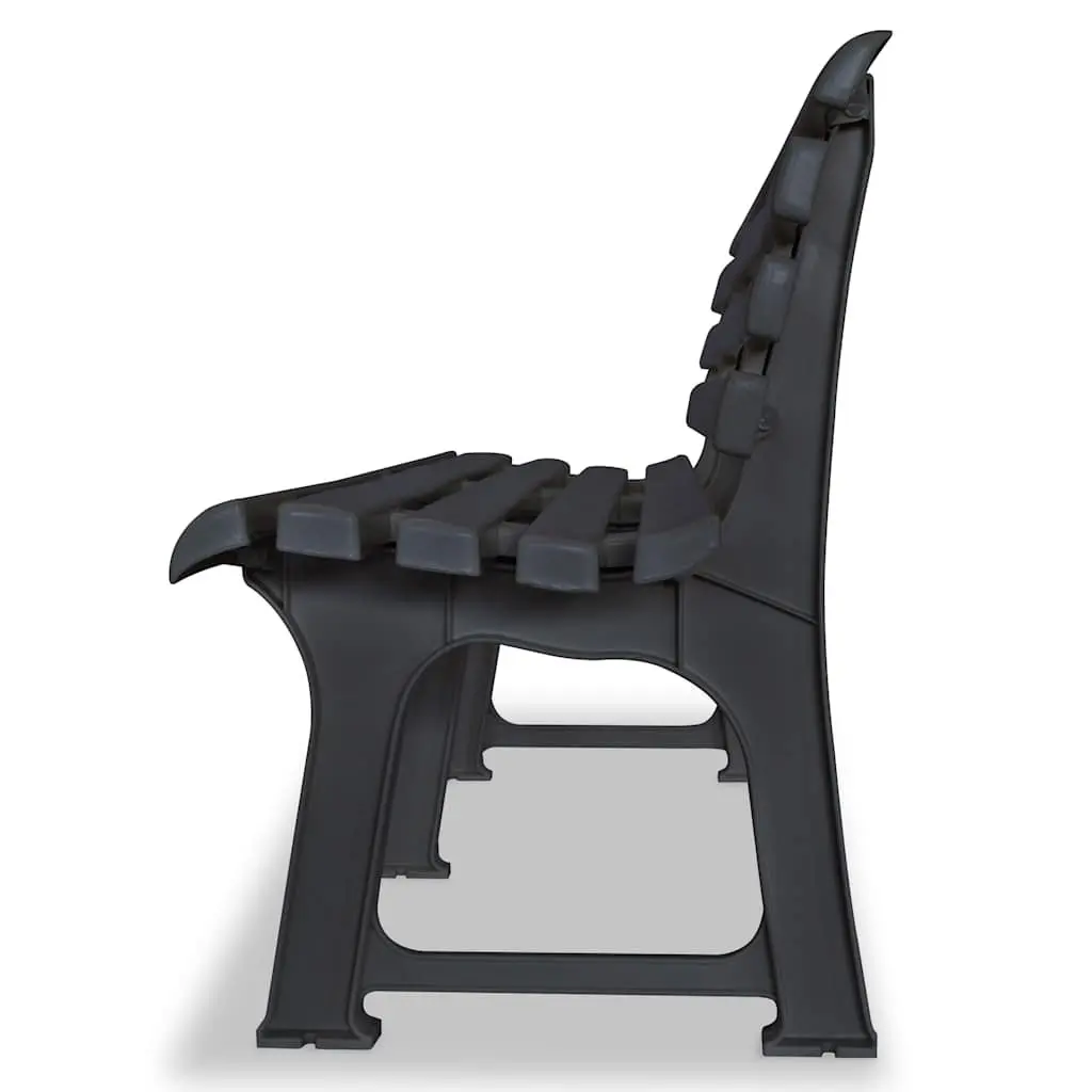 Garden Bench Outdoor Patio Seat 145.5 cm Plastic Anthracite