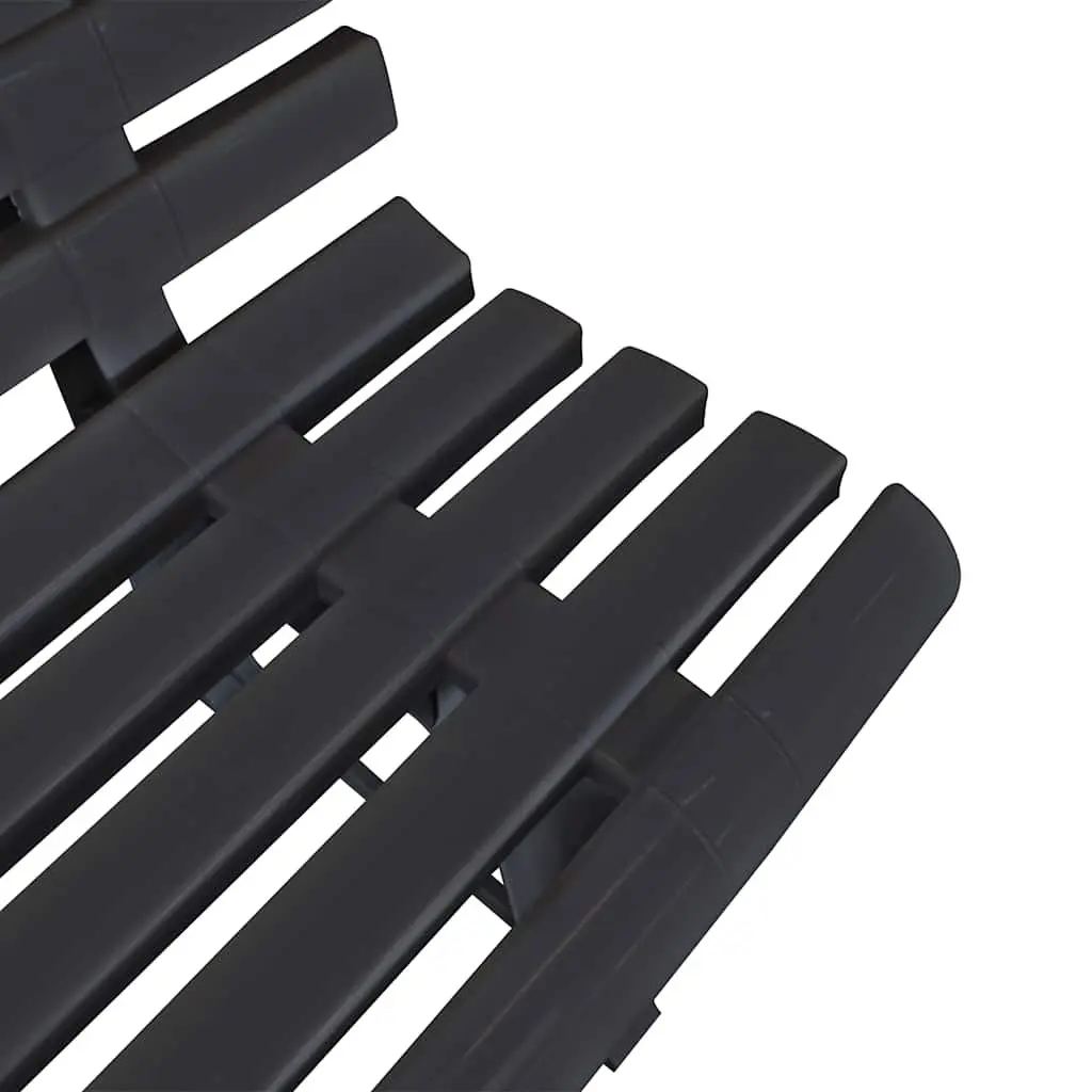 Garden Bench Outdoor Patio Seat 145.5 cm Plastic Anthracite