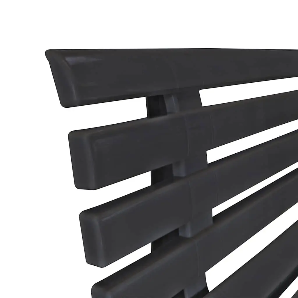 Garden Bench Outdoor Patio Seat 145.5 cm Plastic Anthracite