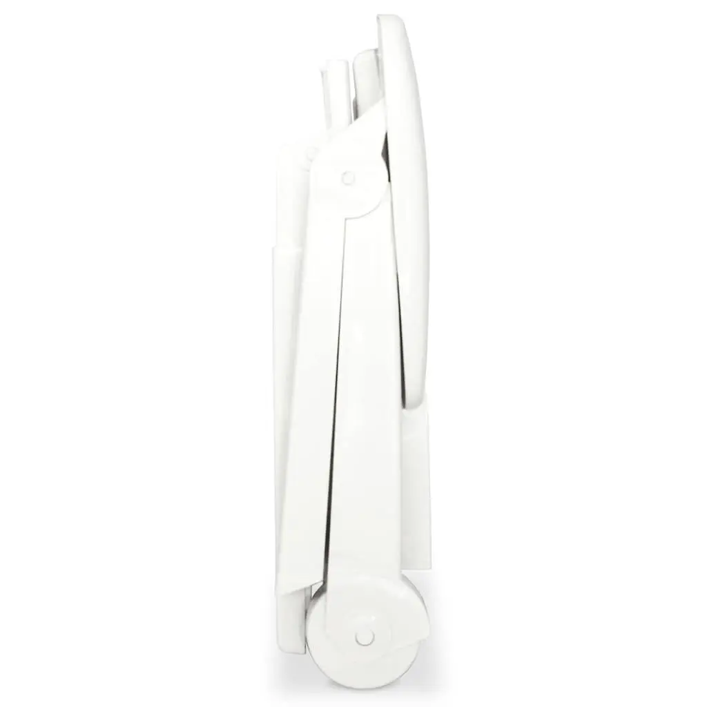 Plastic Sun Lounger Reclining Deck Chair Outdoor Garden Patio Folding White