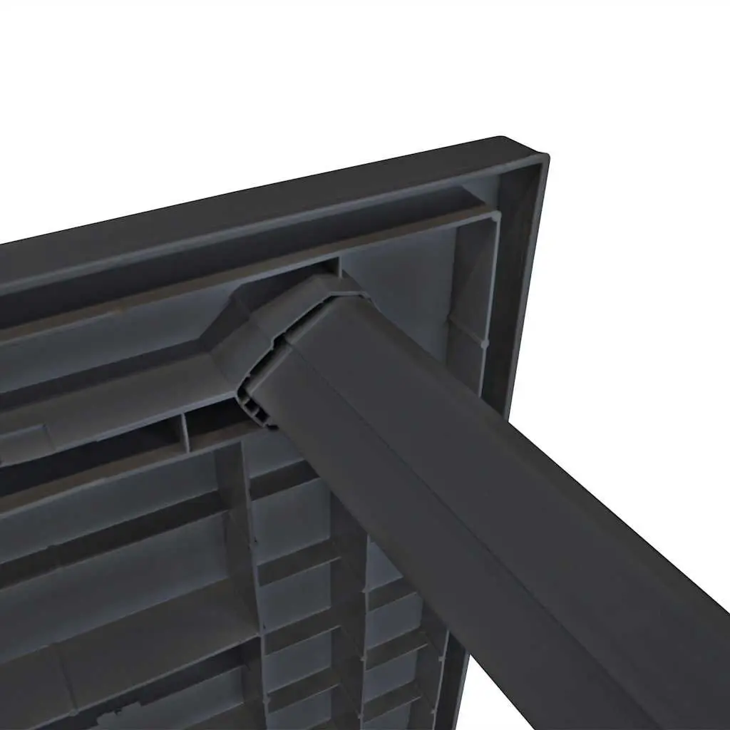 Garden Table Outdoor Dining 126 x 76 x 72 cm Anthracite Plastic Weather Resistant
