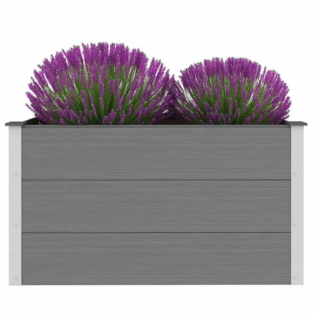 Garden Raised Bed Planter Outdoor Flower Box 100x50x54cm Grey