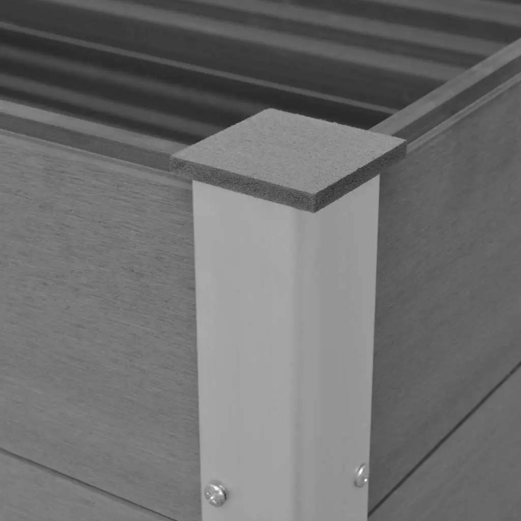 Garden Raised Bed Planter Outdoor Flower Plant Box 150x50x54cm Grey
