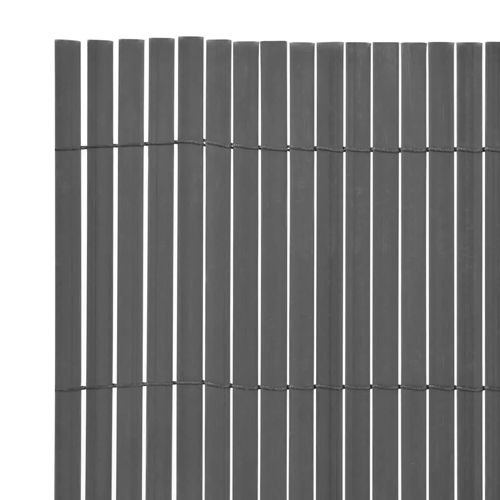 Garden Fence Panel Outdoor Screening Barrier 90 x 300 cm Grey PVC Double-Sided Flexible