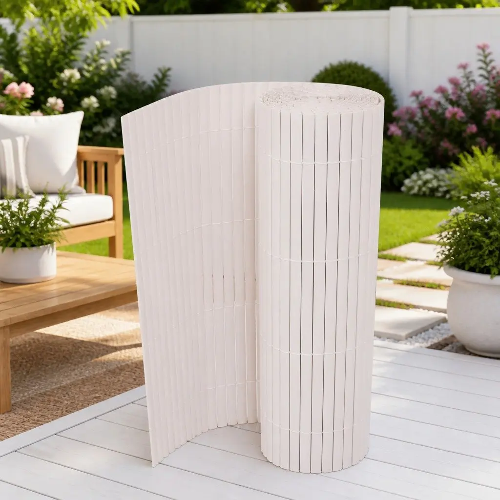 White Garden Fence Panel 150 x 500 cm