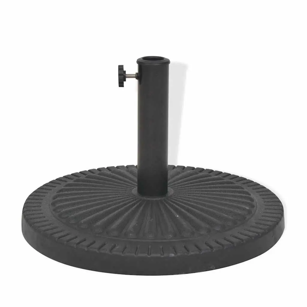 Parasol Base Outdoor Umbrella Stand Round Black 57 mm Tube with Locking Bolt Adapters