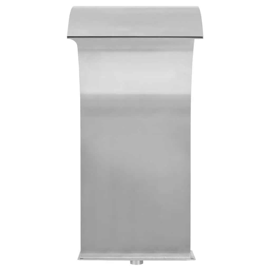Pool Fountain Water Feature Decorative Garden Pond 45 x 30 x 65 cm Silver Stainless Steel
