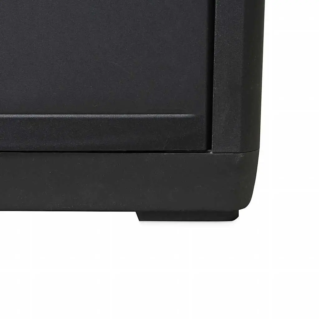 Garden Storage Cabinet Outdoor Organiser 4 Shelves Black