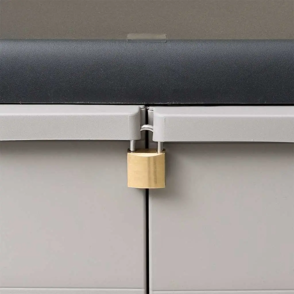 Outdoor Storage Cabinet Adjustable Shelf Compact Grey Black