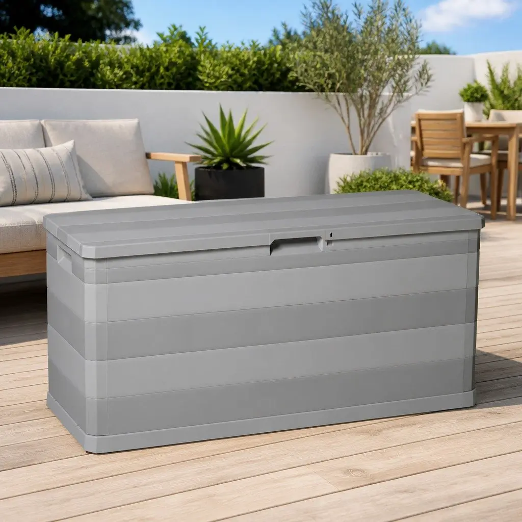 Grey Storage Box for Outdoor Use